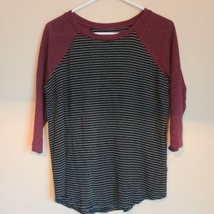 Maurices Stripped Long Sleeve Shirt